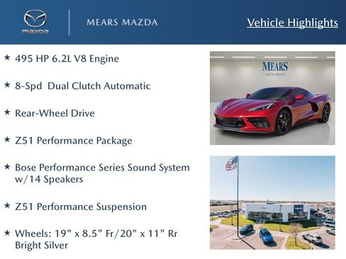 Used 2021 Chevrolet Corvette Stingray Premium Cpe w/ Z51 Performance Package image 2