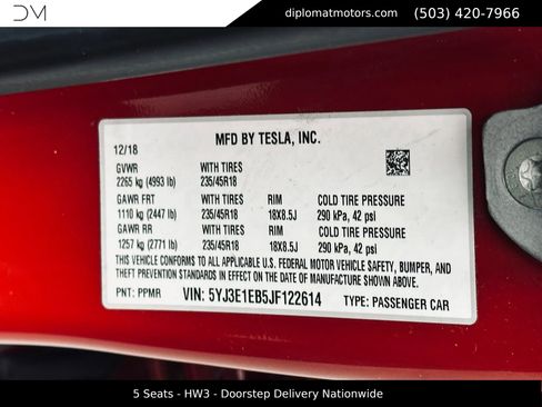 Used 2018 Tesla Model 3 Long Range image 45