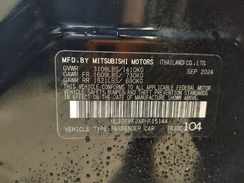 Used 2024 Mitsubishi Mirage G4 SE FWD image 33