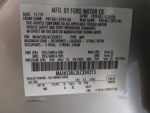 Used 2020 Ford EcoSport SE w/ SE Convenience Package image 33