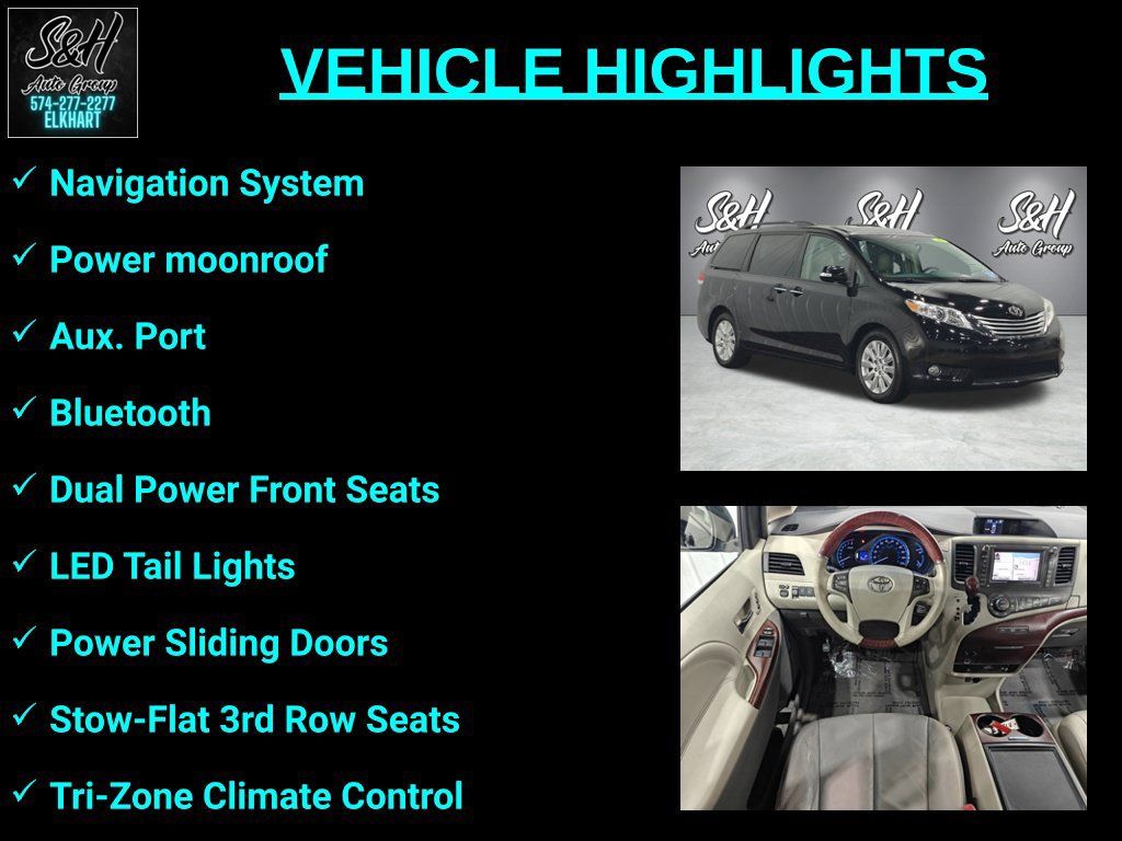 Used 2013 Toyota Sienna Limited w/ Premium Pkg AWD/4WD image 3