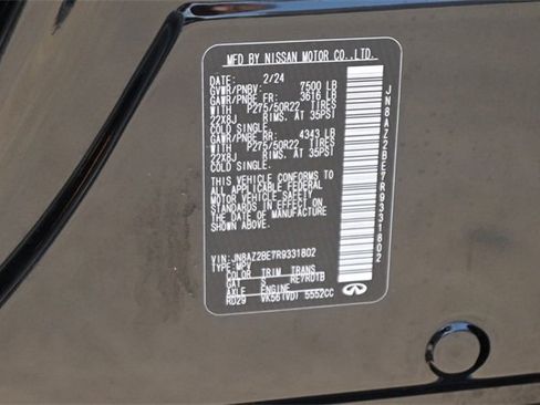 Used 2024 INFINITI QX80 Sensory image 33