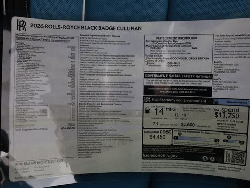 New 2026 Rolls-Royce Cullinan Black Badge image 38