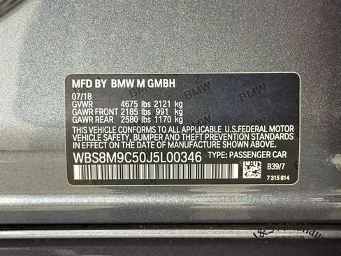 Used 2018 BMW M3 w/ Competition Package RWD image 38