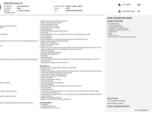 Used 2024 Kia Forte LX image 2