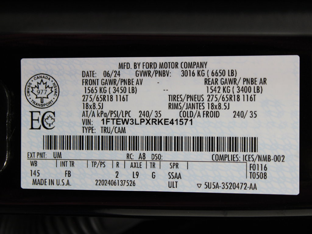 Used 2024 Ford F150 XLT w/ Equipment Group 302A MID AWD/4WD image 76