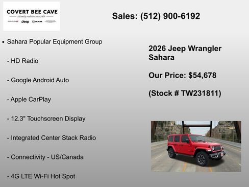 New 2026 Jeep Wrangler Unlimited Sahara AWD/4WD image 12