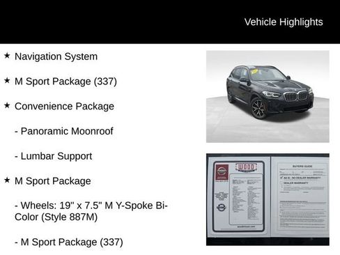 Used 2022 BMW X3 xDrive30i w/ M Sport Package image 6