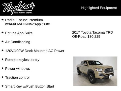 Used 2017 Toyota Tacoma TRD Off-Road w/ Tow Package (A/T) AWD/4WD image 15