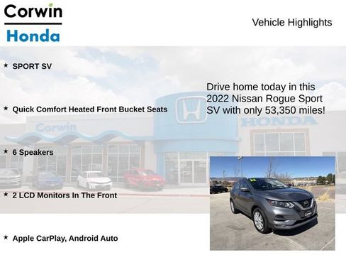Used 2022 Nissan Rogue Sport SV AWD/4WD image 6