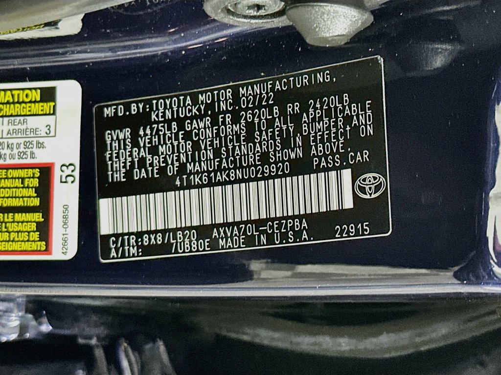 Used 2022 Toyota Camry XSE FWD image 33