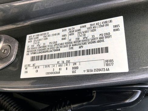 Certified 2024 Ford Escape Active AWD/4WD image 33