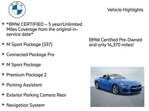 Certified 2022 BMW Z4 sDrive30i w/ Premium Package 2 RWD image 11