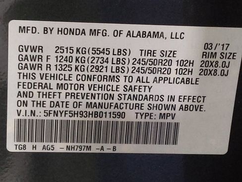 Used 2017 Honda Pilot Touring image 33