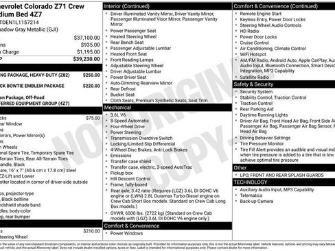 Used 2020 Chevrolet Colorado Z71 AWD/4WD image 11