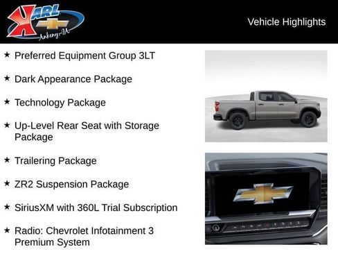 New 2026 Chevrolet Silverado 1500 ZR2 w/ Dark Appearance Package AWD/4WD image 3