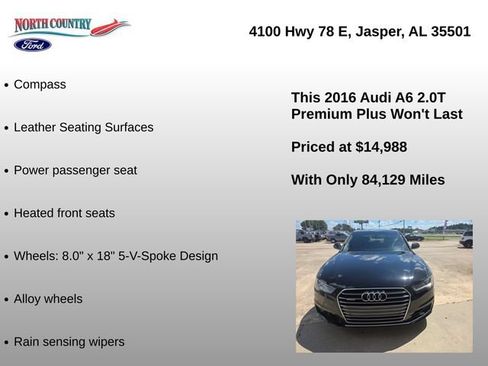 Used 2016 Audi A6 2.0T Premium Plus w/ Premium Plus Package AWD/4WD image 25
