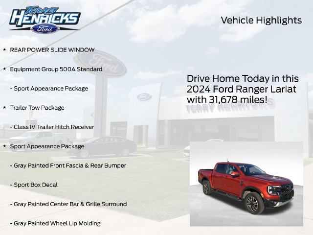 Used 2024 Ford Ranger Lariat w/ Trailer Tow Package AWD/4WD image 4