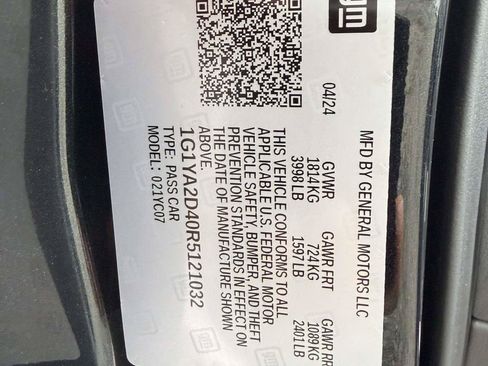 Certified 2024 Chevrolet Corvette Stingray Coupe w/ Battery Protection Package RWD image 18