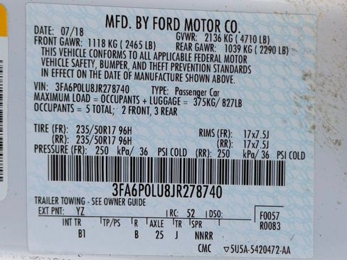 Used 2018 Ford Fusion SE w/ Equipment Group 602A FWD image 41