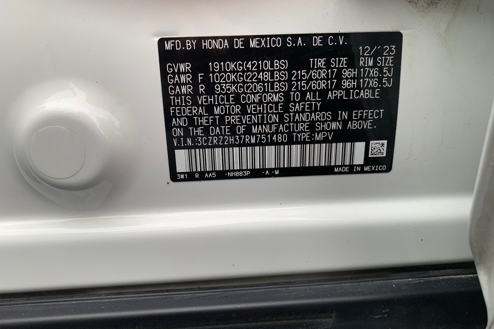 Certified 2024 Honda HR-V LX image 39