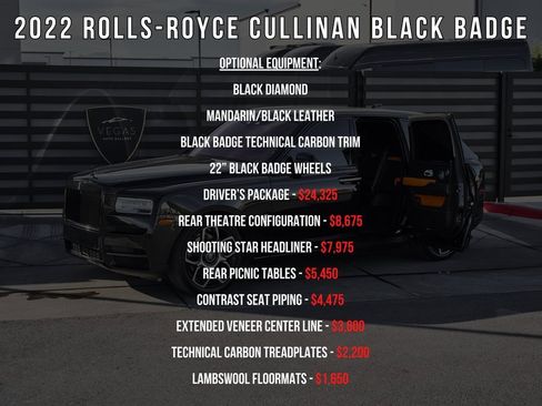 Used 2022 Rolls-Royce Cullinan Black Badge w/ Dark Exterior Package image 10
