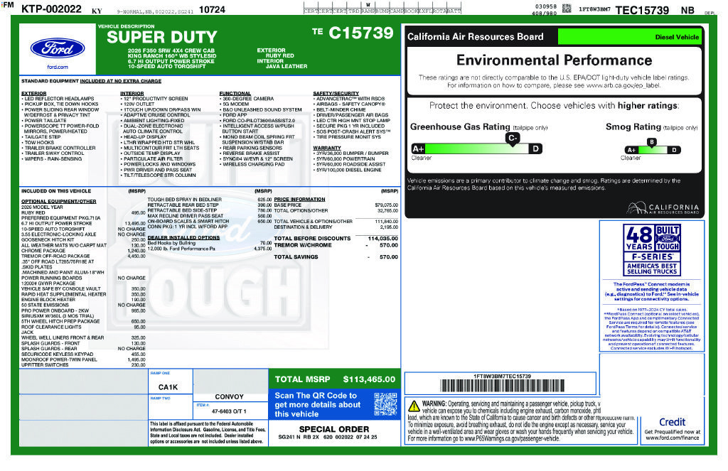 Used 2026 Ford F350 King Ranch w/ Tremor Off-Road Package AWD/4WD image 26