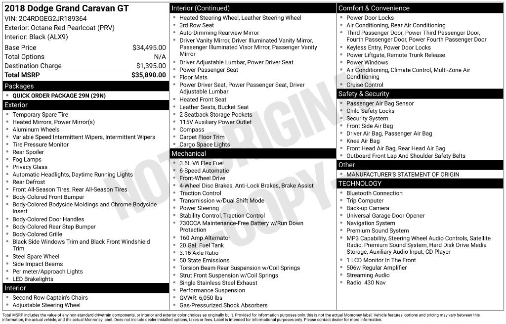 Used 2018 Dodge Grand Caravan GT FWD image 9