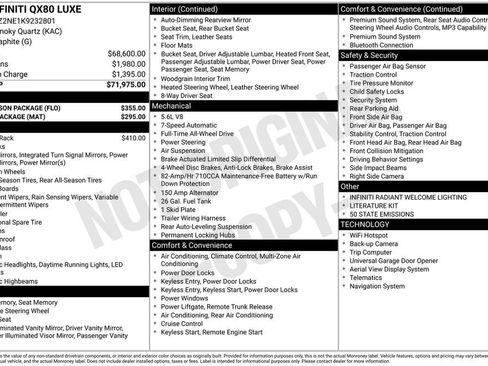 Used 2019 INFINITI QX80 Luxe w/ All-Season Package image 2