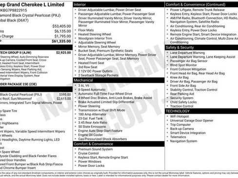 Used 2023 Jeep Grand Cherokee L Limited w/ Luxury Tech Group II AWD/4WD image 6