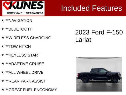 Used 2023 Ford F150 Lariat w/ Equipment Group 502A High AWD/4WD image 3