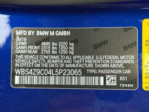 Used 2020 BMW M4 Convertible w/ Competition Package RWD image 43