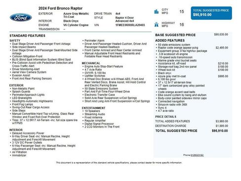 Used 2024 Ford Bronco Raptor AWD/4WD image 42