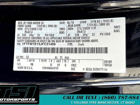 Used 2018 Ford F150 Platinum w/ Equipment Group 701A Luxury image 35