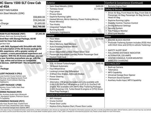 Used 2021 GMC Sierra 1500 SLT w/ SLT Premium Plus Package AWD/4WD image 71