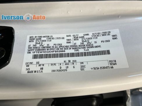 Used 2017 Ford F150 Lariat w/ Equipment Group 502A Luxury image 14