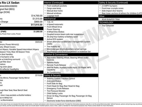 Used 2013 Kia Rio LX w/ PWR Pkg FWD image 6