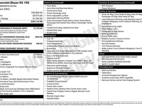 Used 2023 Chevrolet Blazer RS w/ Driver Confidence II Package FWD image 28