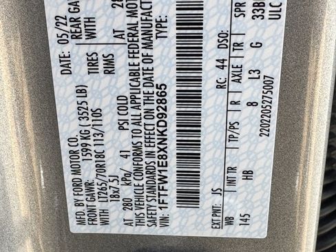 Used 2022 Ford F150 Lariat w/ Equipment Group 502A High image 51