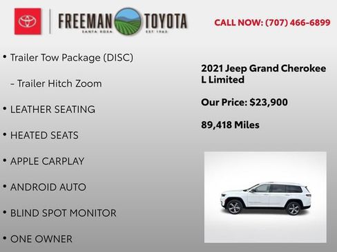 Used 2021 Jeep Grand Cherokee L Limited w/ Trailer Tow Package AWD/4WD image 9