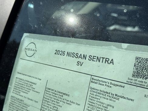 New 2026 Nissan Sentra SV w/ SV Convenience Package FWD image 23
