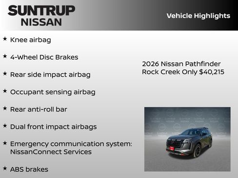 New 2026 Nissan Pathfinder Rock Creek AWD/4WD image 16