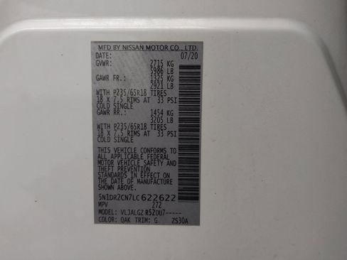 Used 2020 Nissan Pathfinder SL FWD image 33