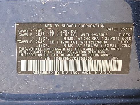 Used 2019 Subaru Outback 3.6R Limited w/ Popular Package #2 AWD/4WD image 16
