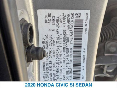 Certified 2020 Honda Civic Si image 26