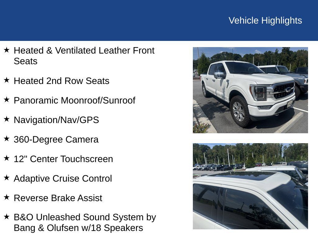 Used 2023 Ford F150 Platinum w/ Equipment Group 701A High AWD/4WD image 10