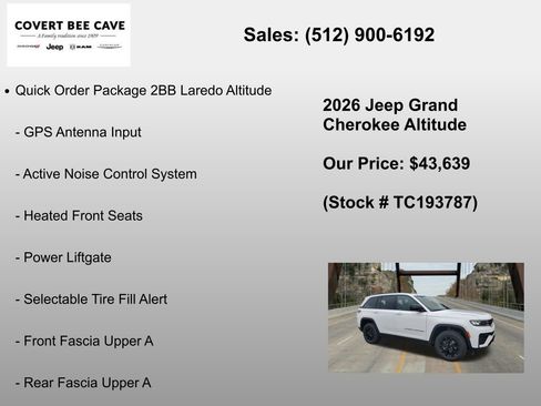 New 2026 Jeep Grand Cherokee Altitude RWD image 12