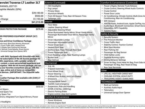 Used 2020 Chevrolet Traverse LT FWD image 13