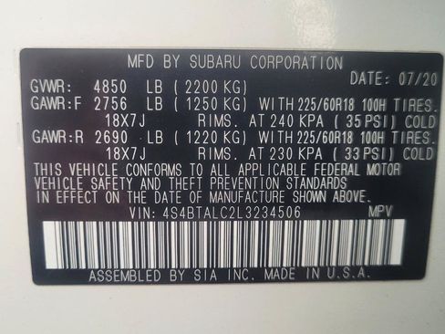 Used 2020 Subaru Outback Limited w/ Popular Package #2 AWD/4WD image 42