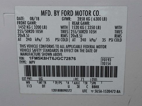 Used 2018 Ford Explorer Platinum AWD/4WD image 32